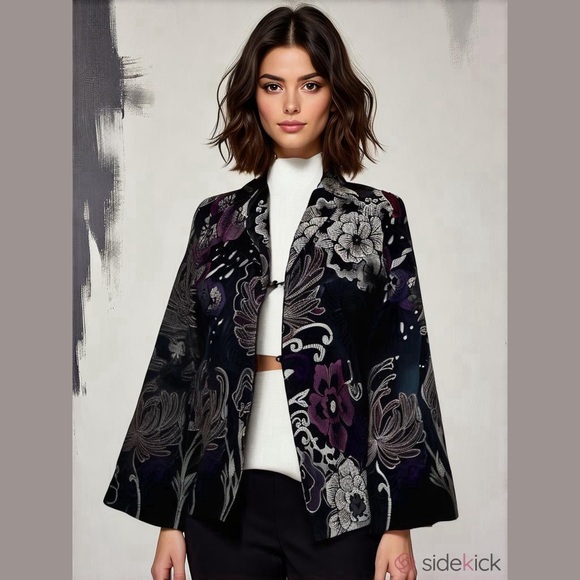 Chico's Jackets & Blazers - Chico’s Floral Jacquard Blazer Chicos size 1
8/10 Medium